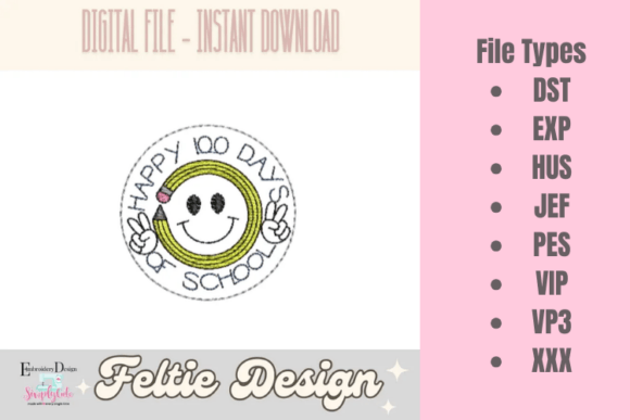 100 Days of School ITH Felties Review