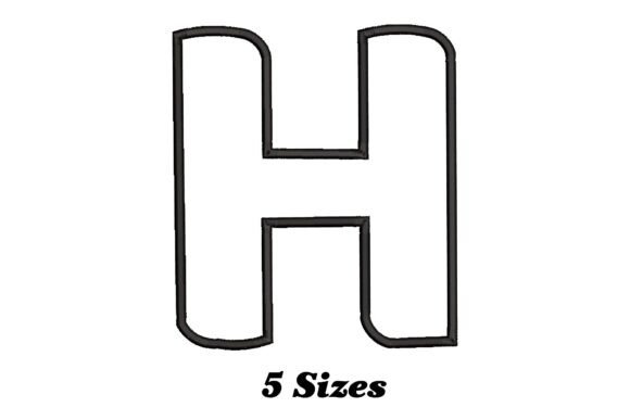 Alphabet Letter H Outline: A Stylish Embroidery Choice
