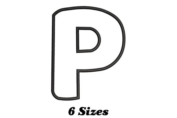 Alphabet Letter P Outline: A Designer’s Stitch Test