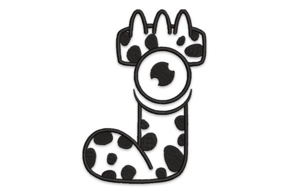 Monster Alphabet Letter J: A Playful Touch for Embroidery Projects