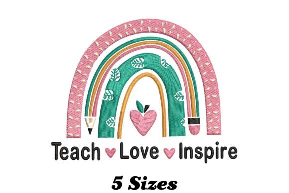 Rainbow Teacher Teach Love Inspire: A Designer’s Honest Review for Boutique Sweatshirt Embroidery