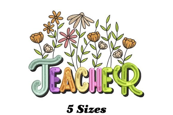 Retro Floral Teacher: A Whimsical Charm for Craft Fair Success